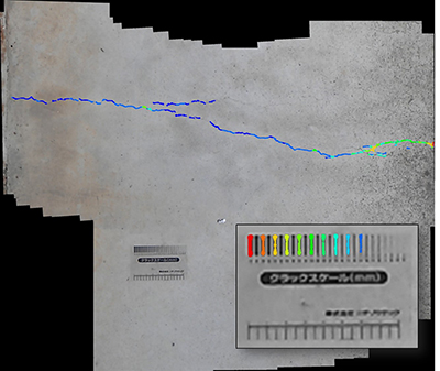 スマートフォンで撮影した動画を使ったコンクリート表面のひび割れ幅評価